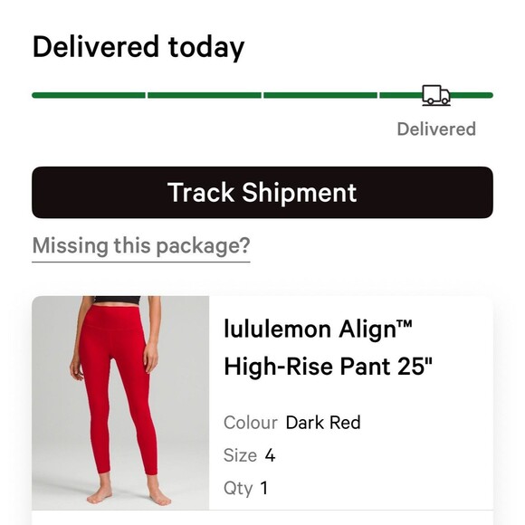 NWT Lululemon  Align HR Pant 25” Legging Size 4 Dark Red - Picture 3 of 13